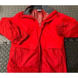 Rare Girls Youth Columbia 3 In 1 Interchange Red Rain Jacket Sz Large 14/16